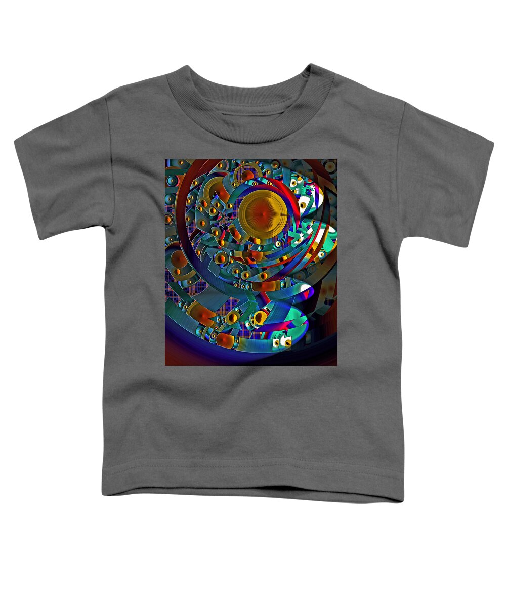Geometric Toddler T-Shirt featuring the photograph Discopolis V2 by Lynda Lehmann