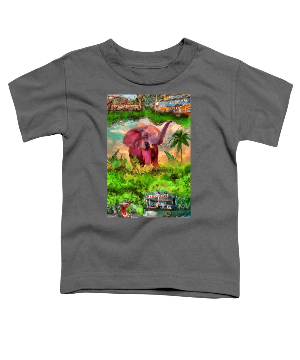 Disney's Jungle Cruise Toddler T-Shirt featuring the digital art Disney's Jungle Cruise by Caito Junqueira