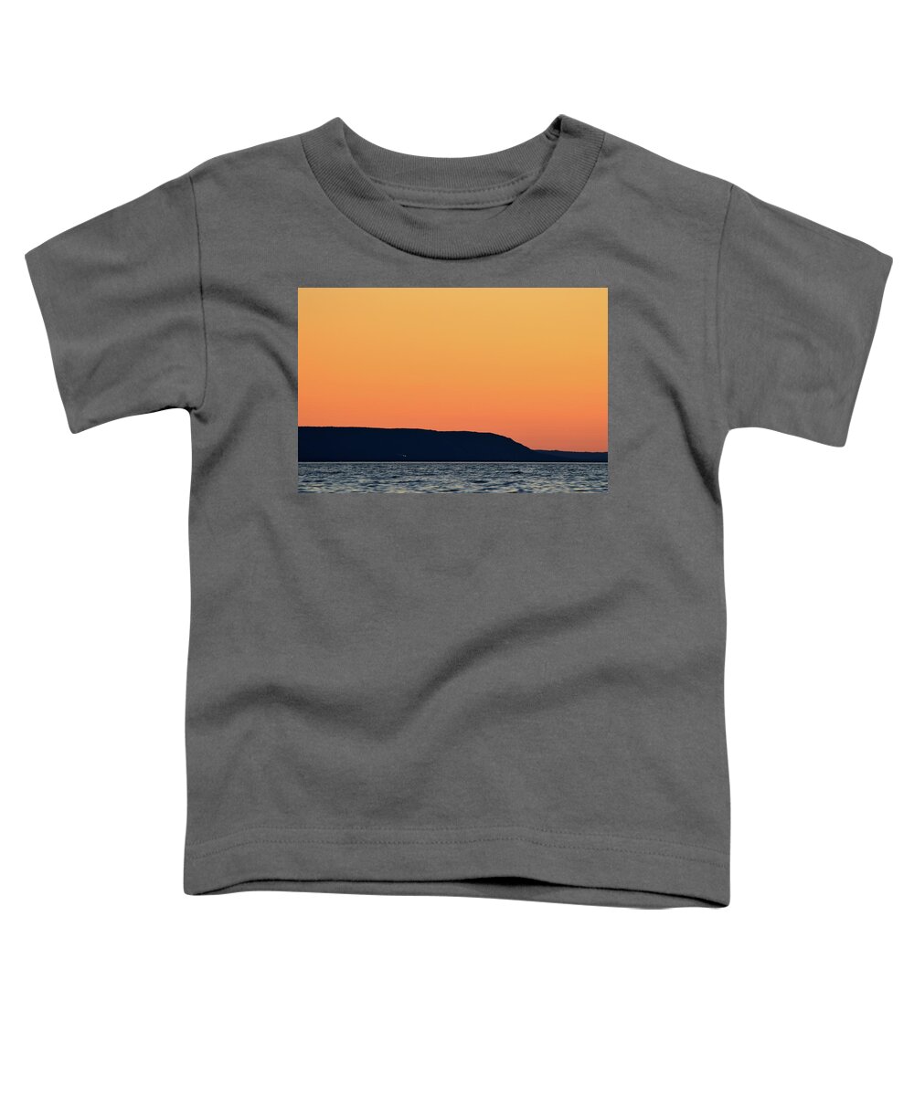 Abstract Toddler T-Shirt featuring the photograph Distant Blue Mountain At Sunset by Lyle Crump