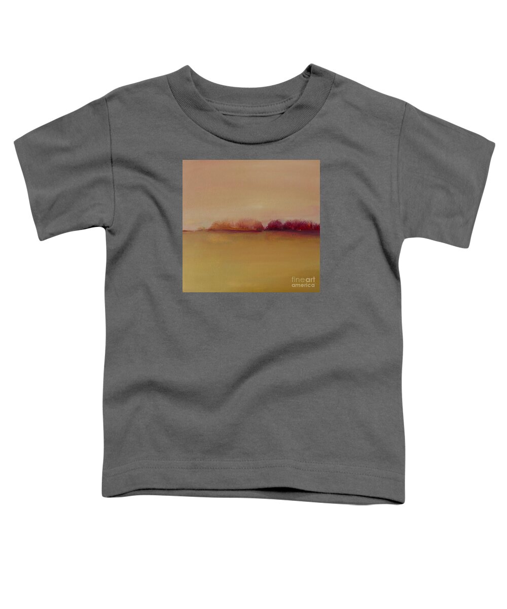 Landscape Toddler T-Shirt featuring the painting Distant Red Trees by Michelle Abrams