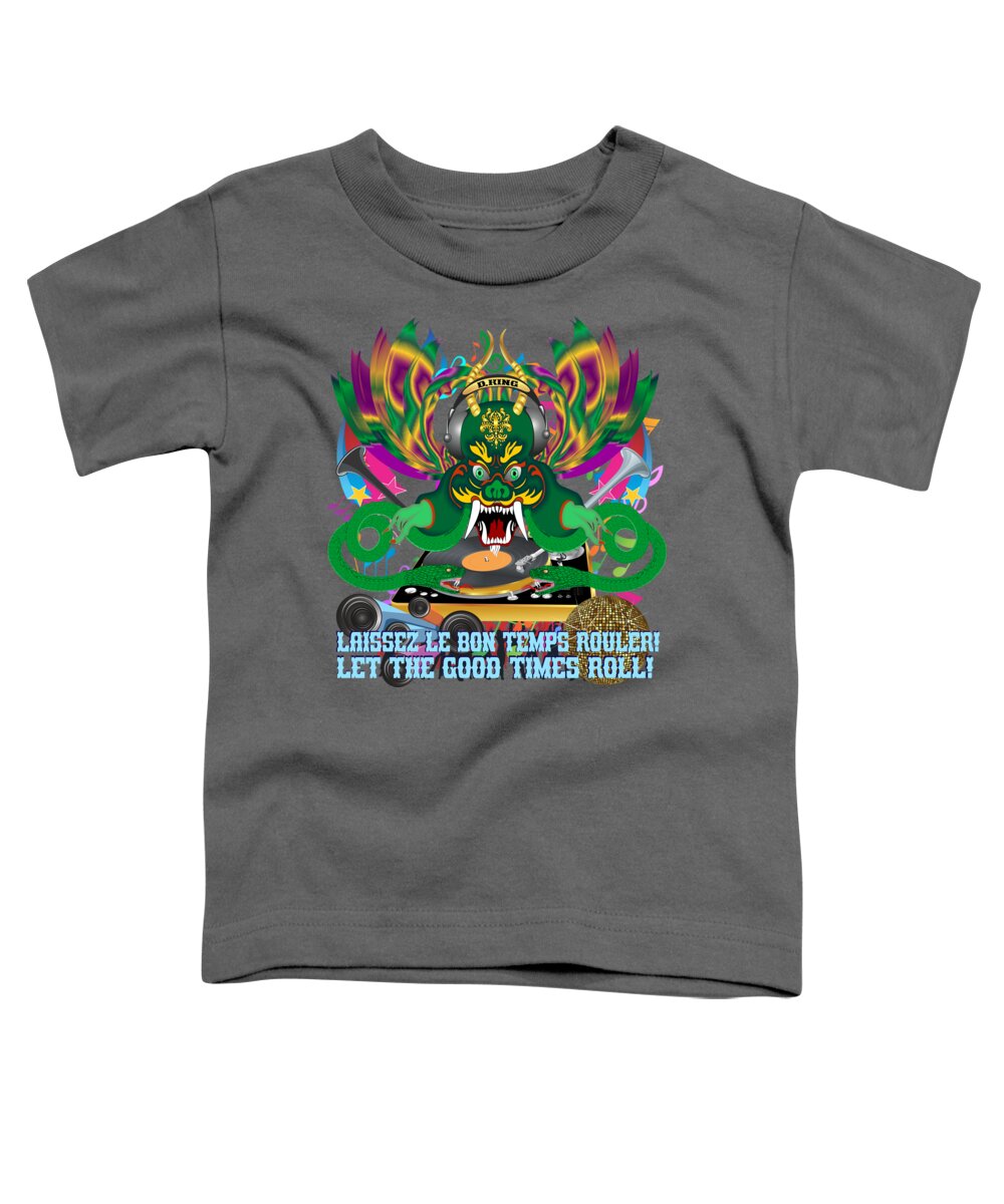 Administrative Professionals Toddler T-Shirt featuring the digital art DJ dragon6 King All Products by Bill Campitelle