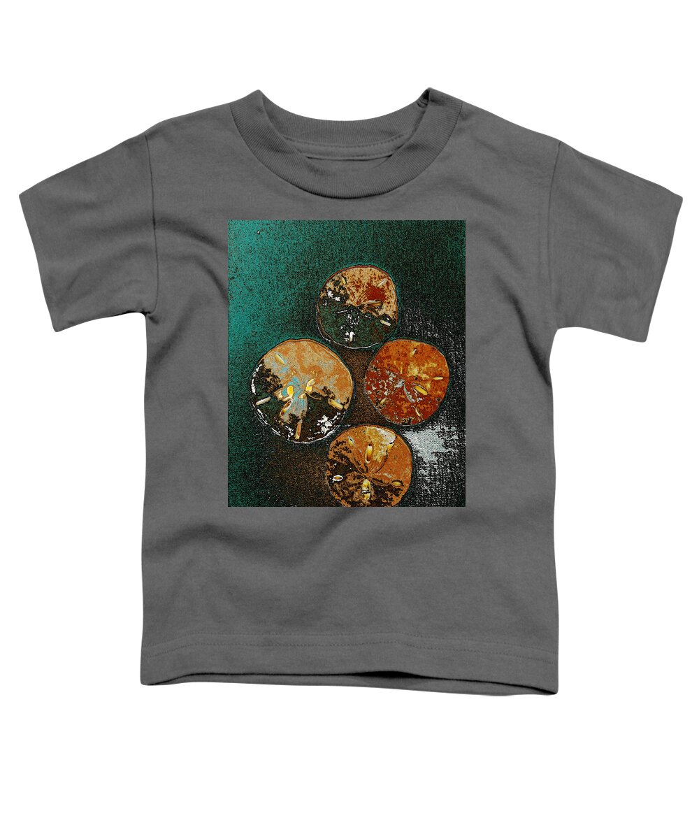 Abstract Toddler T-Shirt featuring the mixed media Dollars in the Sand by Lenore Senior