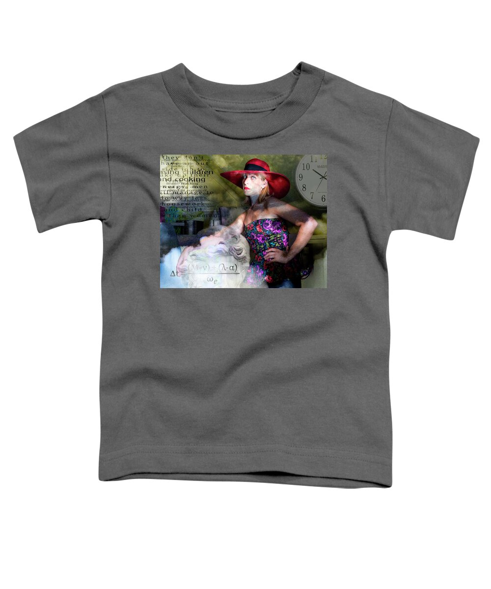 Time Toddler T-Shirt featuring the photograph Domestic Considerations Kronos' Daughter by Ann Tracy