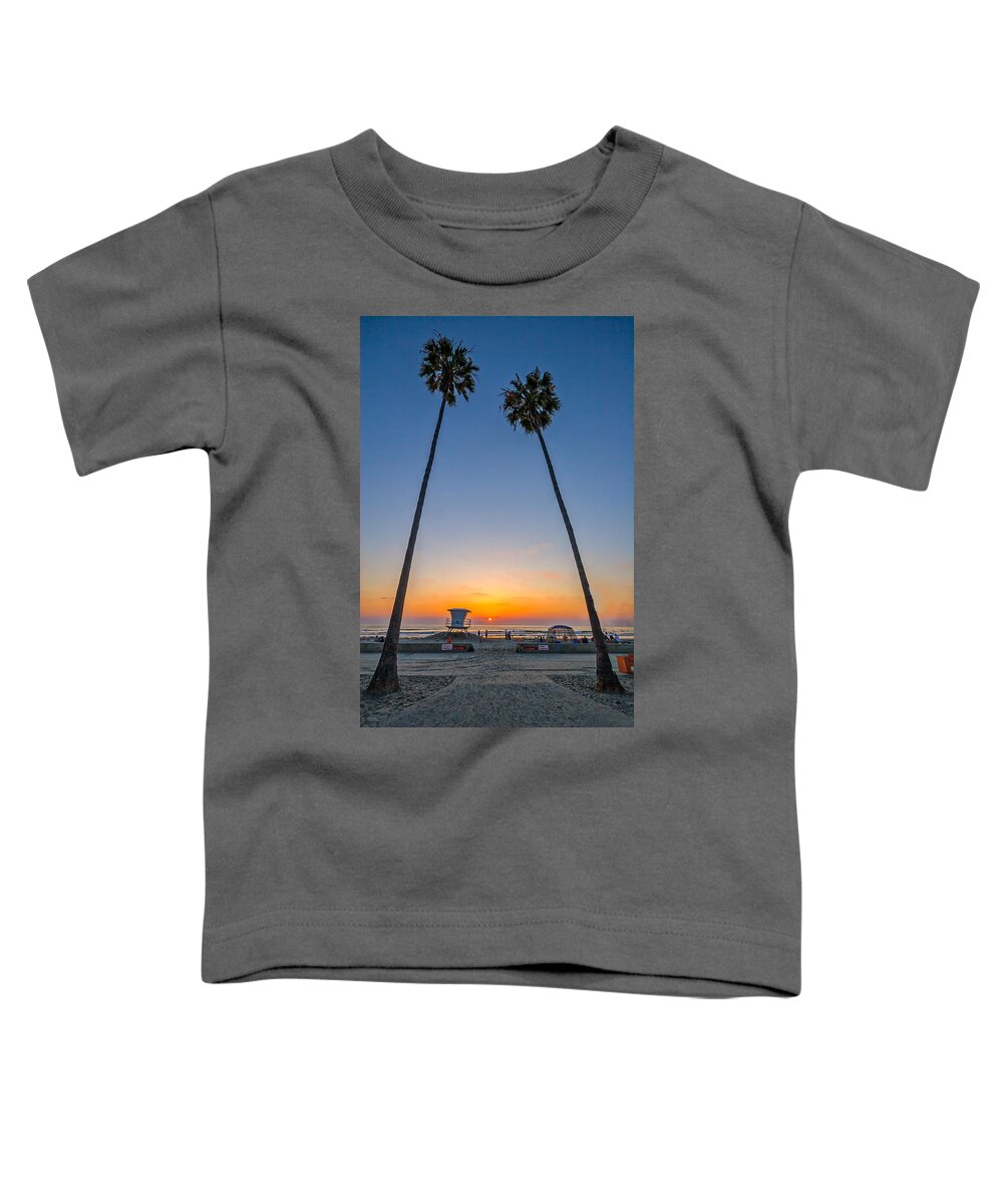 California Toddler T-Shirt featuring the photograph Dos Palms by Peter Tellone