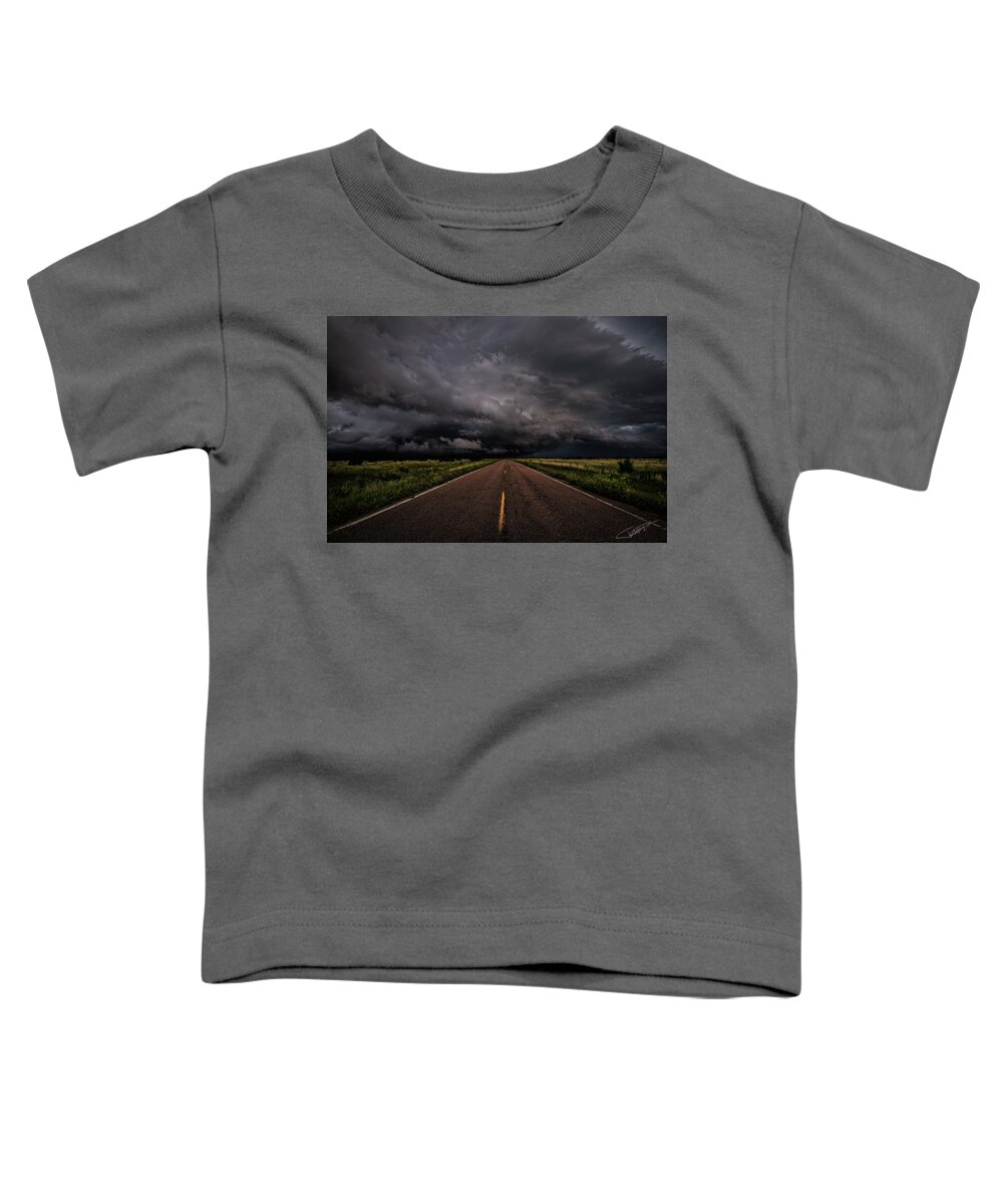 Cloud Toddler T-Shirt featuring the photograph Down low on 109 by Jeff Niederstadt