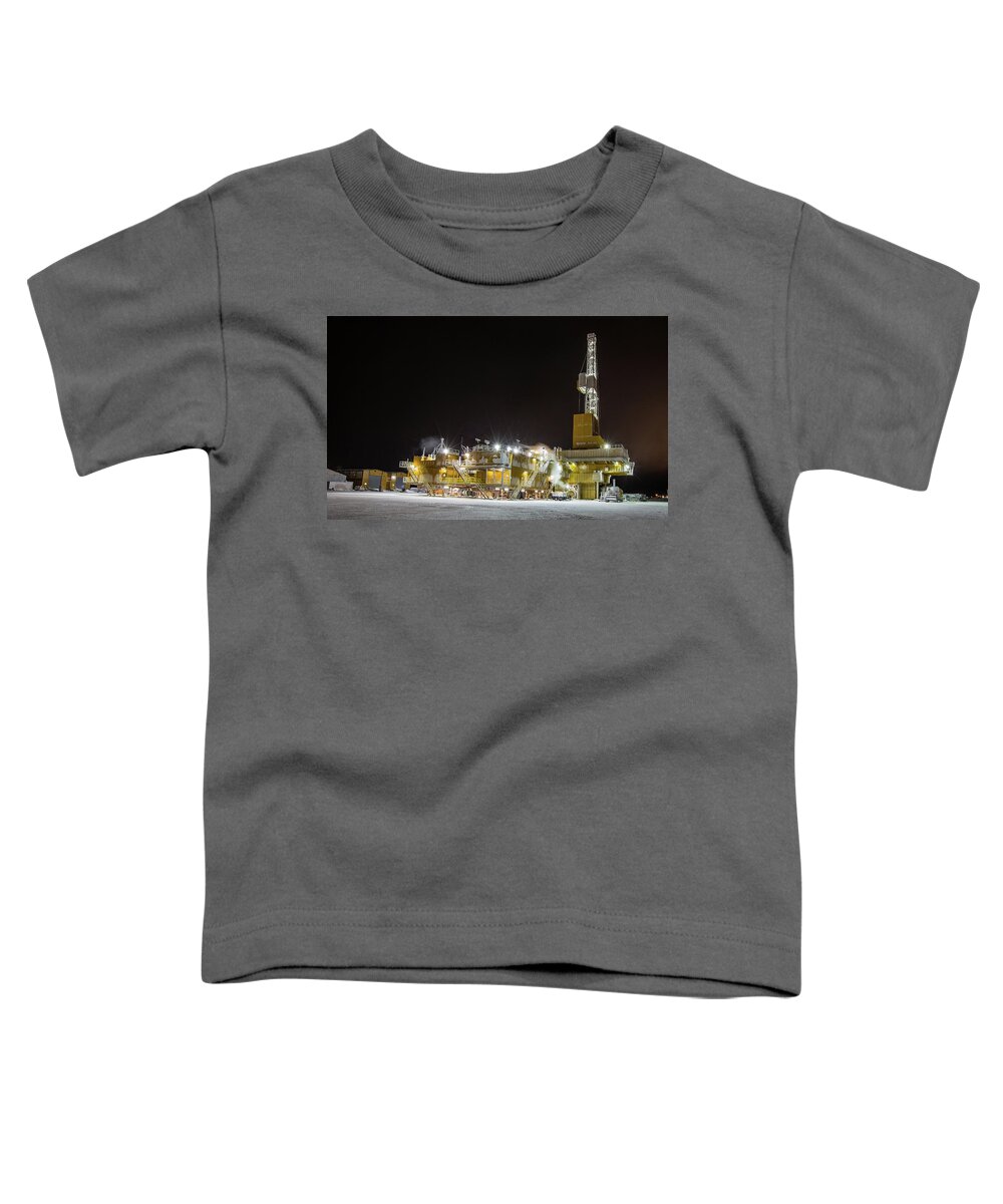 Sam Amato Photography Toddler T-Shirt featuring the photograph Doyon Rig 142 Drilling Rig by Sam Amato