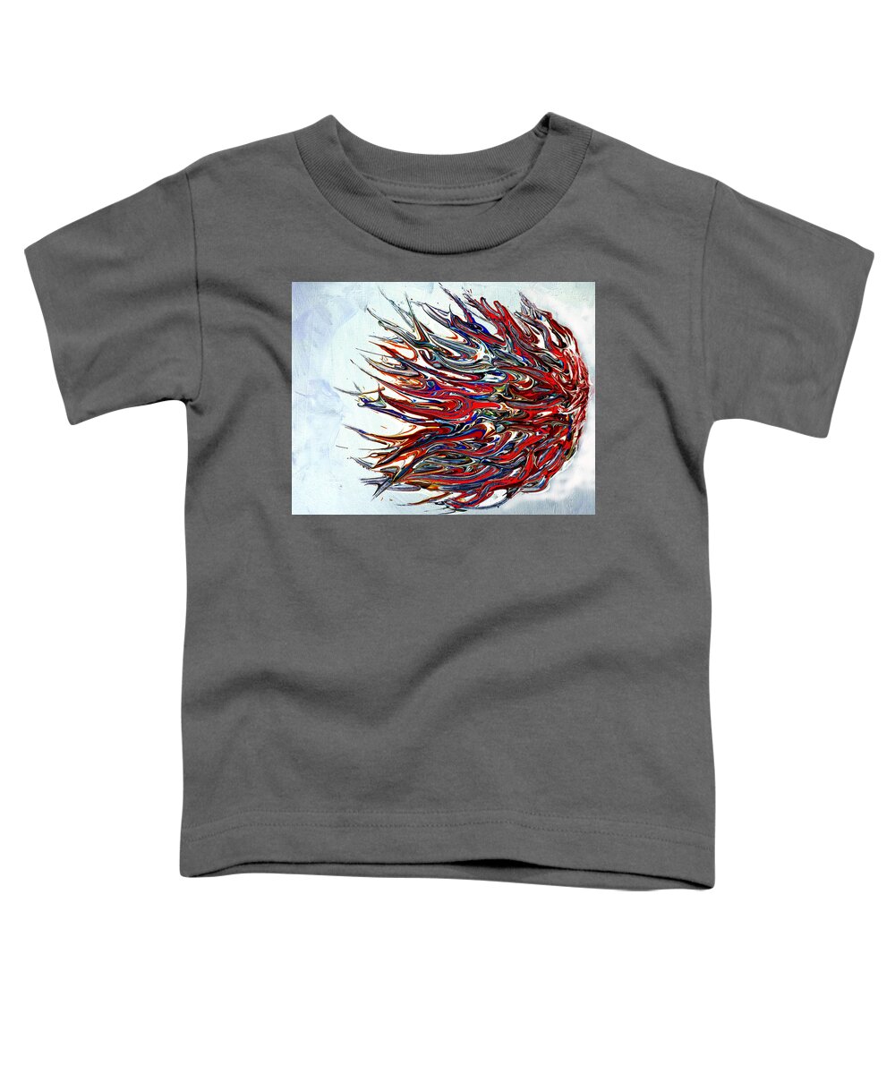 Fire Toddler T-Shirt featuring the painting Dragons Breath by Pj LockhArt