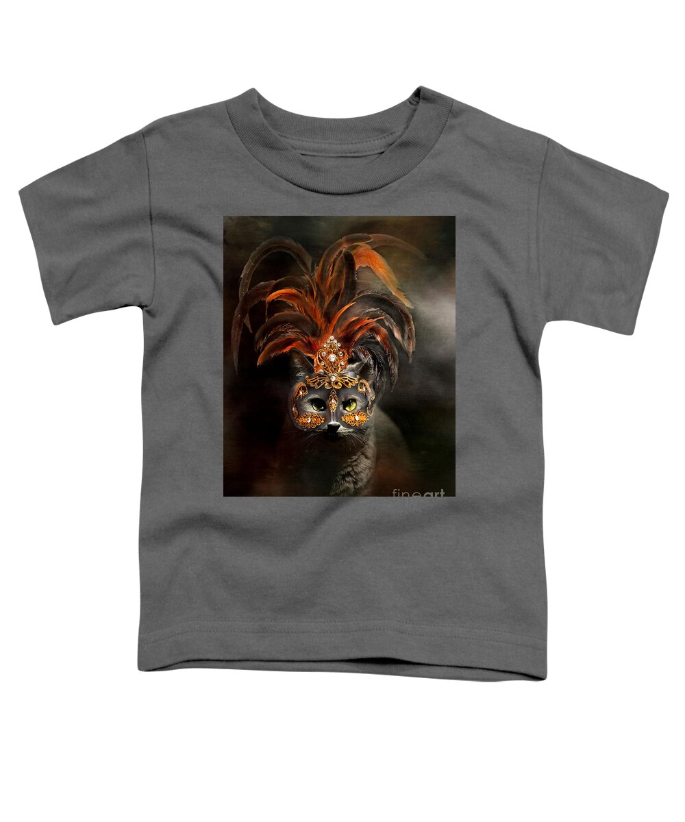 Carnival Toddler T-Shirt featuring the photograph Drama Kitty by Kathy Russell
