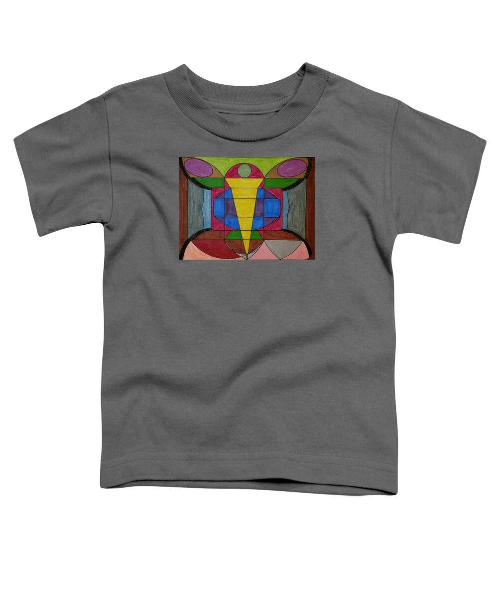 Geometric Art Toddler T-Shirt featuring the glass art Dream 131 by S S-ray