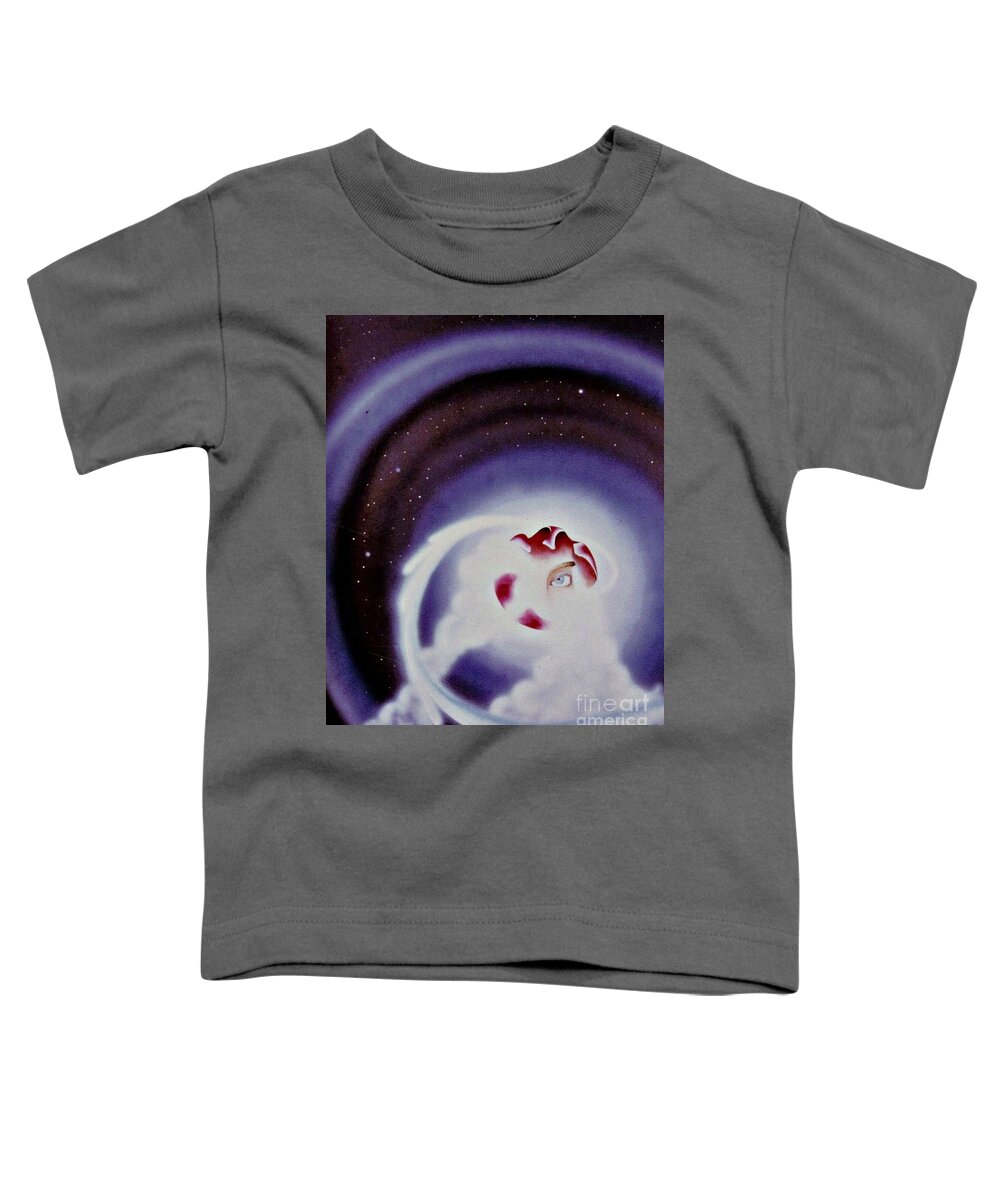 Space Painting Toddler T-Shirt featuring the mixed media Dreaming by David Neace