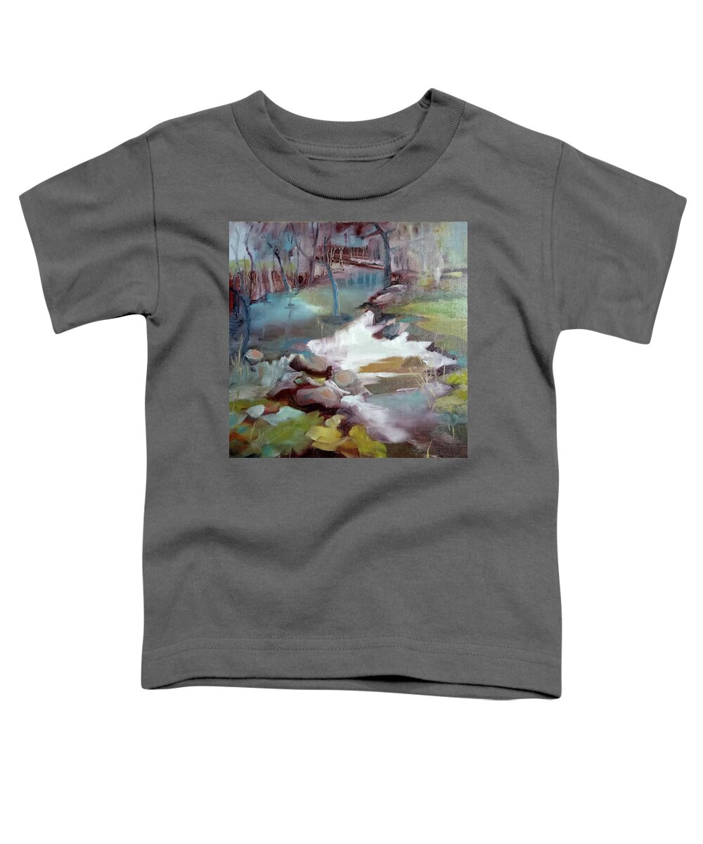  Toddler T-Shirt featuring the painting Dreaming place by Kim PARDON