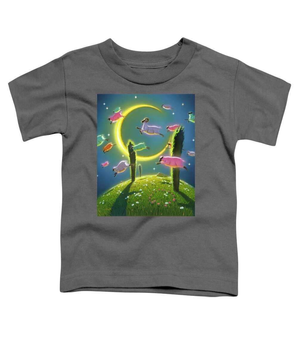 5dmkiv Toddler T-Shirt featuring the mixed media Dreamland II by Mark Mille