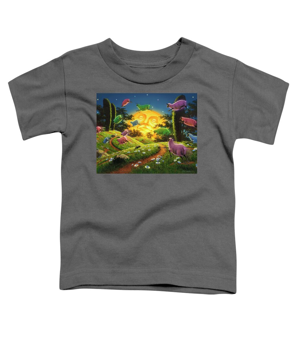 5dmkiv Toddler T-Shirt featuring the mixed media Dreamland III by Mark Mille