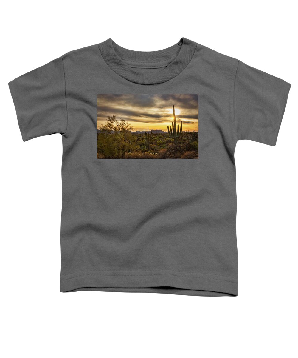 Sunset Toddler T-Shirt featuring the photograph Dreamy Desert by Saija Lehtonen