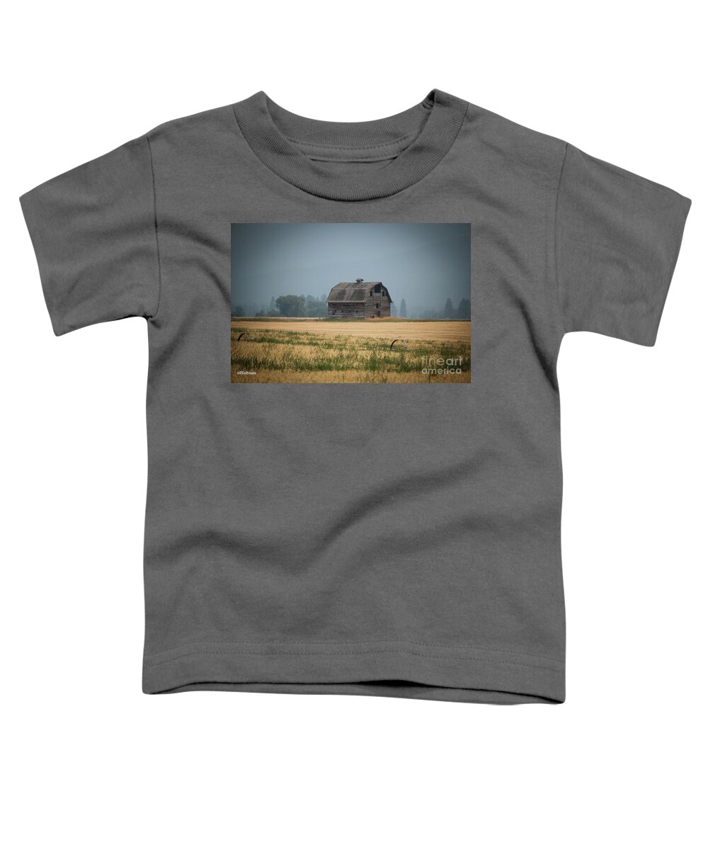 Dupuis Barn Toddler T-Shirt featuring the photograph Dupuis Barn in Ronan Montana by Veronica Batterson