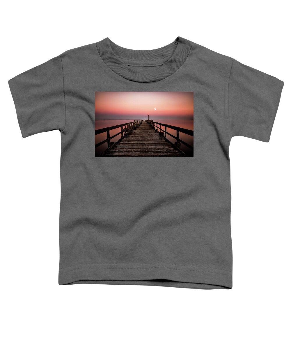 Moon. Moonlit Toddler T-Shirt featuring the photograph Dusk by C Renee Martin