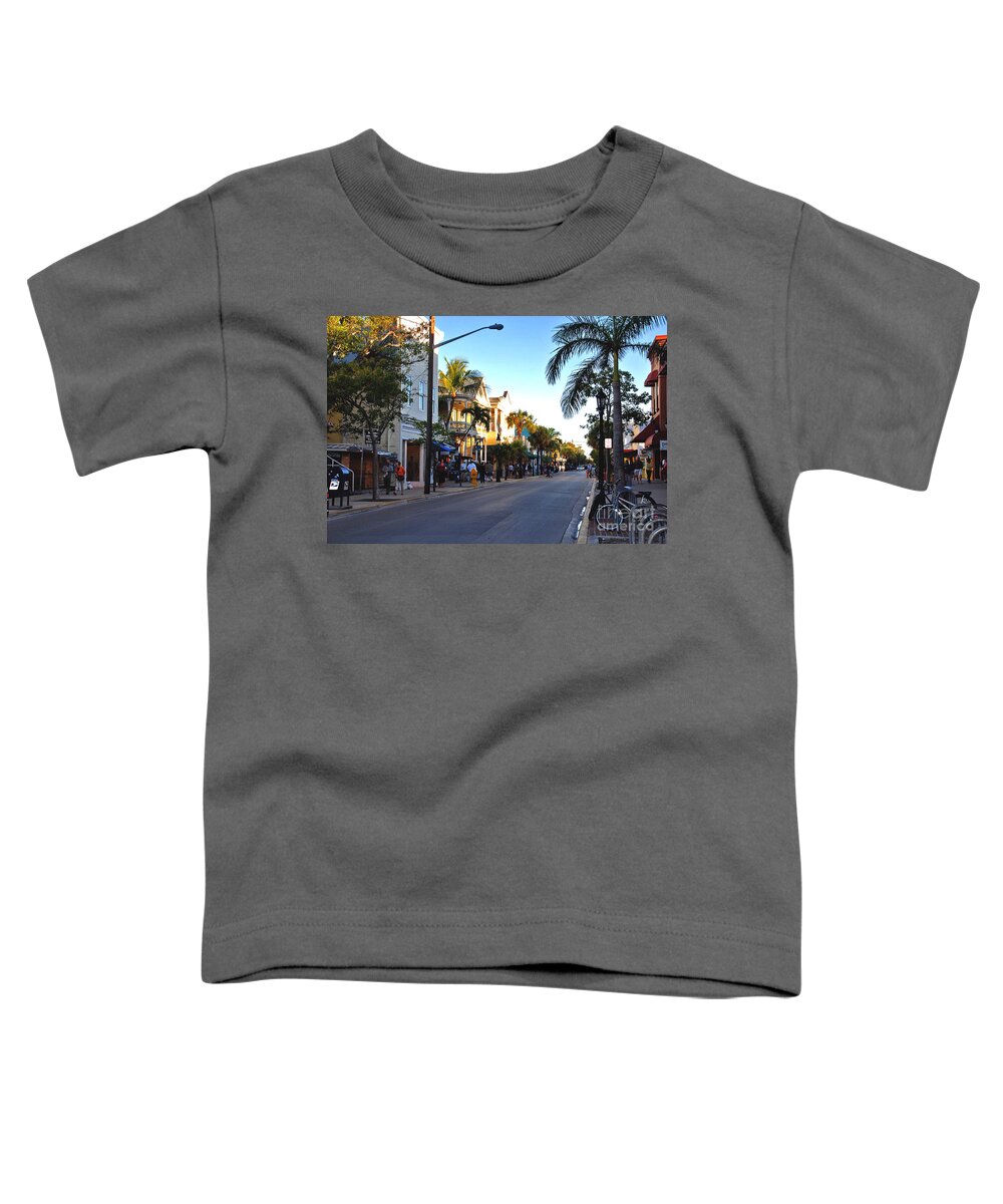 Key West Toddler T-Shirt featuring the photograph Duval Street in Key West by Susanne Van Hulst