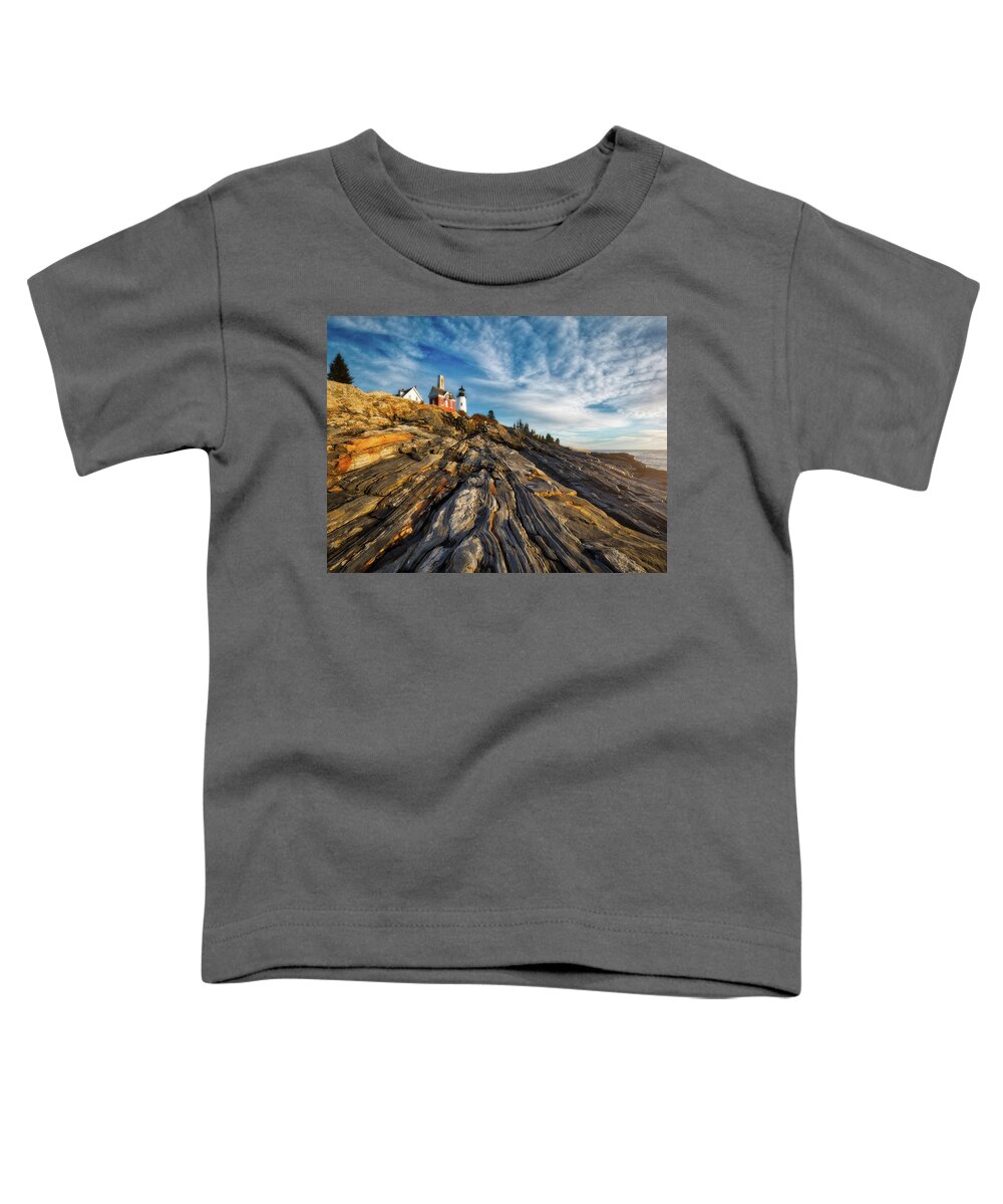 Clouds Toddler T-Shirt featuring the photograph Early Morning At Pemaquid Point by Darren White