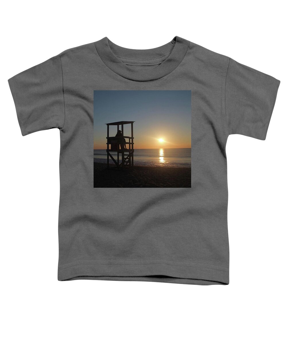Lifeguard Toddler T-Shirt featuring the photograph Early Shift by Justin Connor