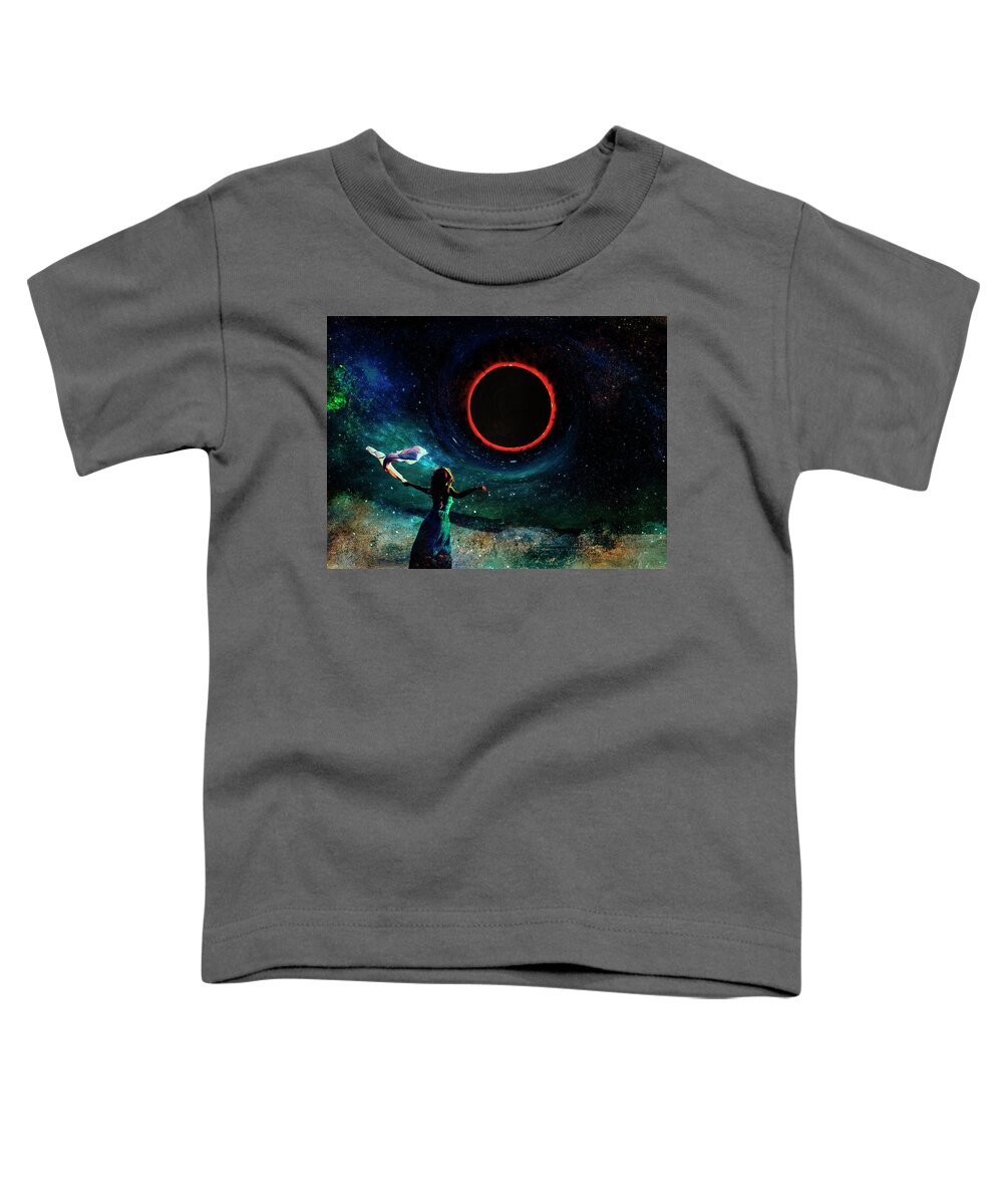 Eclipse Toddler T-Shirt featuring the digital art Eclipse 2017 by Sandra Selle Rodriguez