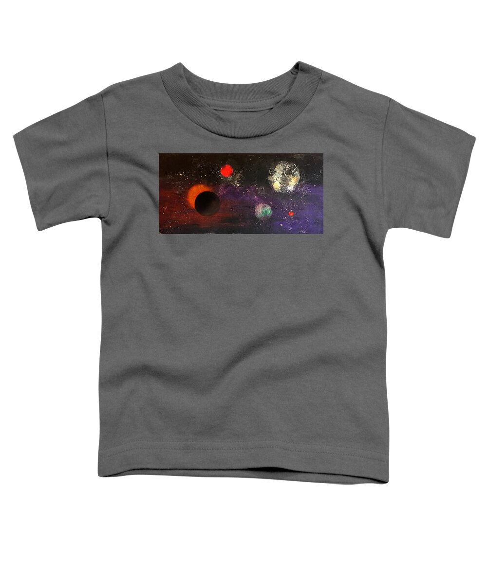 Eclipse Toddler T-Shirt featuring the mixed media Eclipse by William Renzulli
