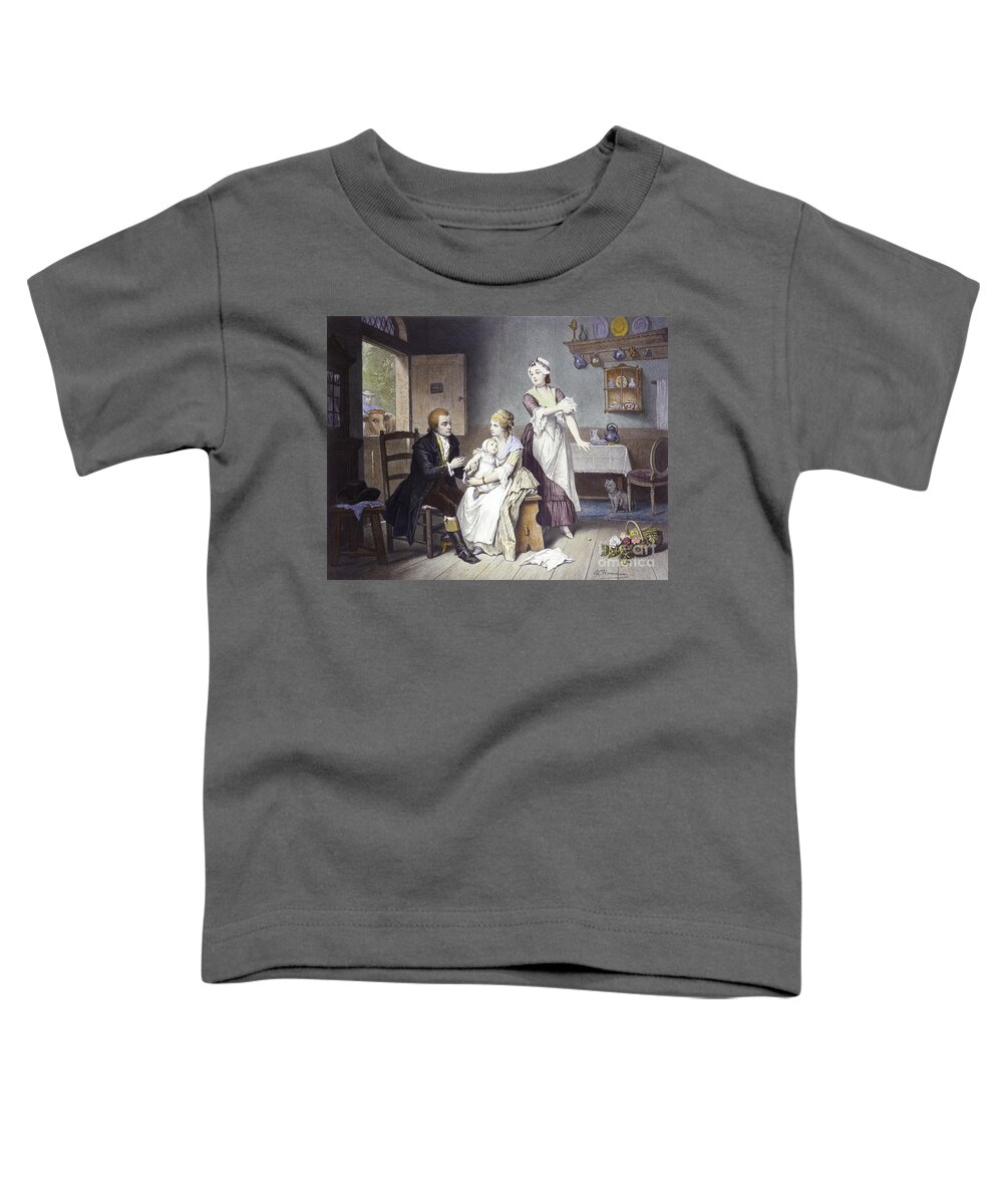 History Toddler T-Shirt featuring the photograph Edward Jenner Vaccinating Child, 1796 by Wellcome Images