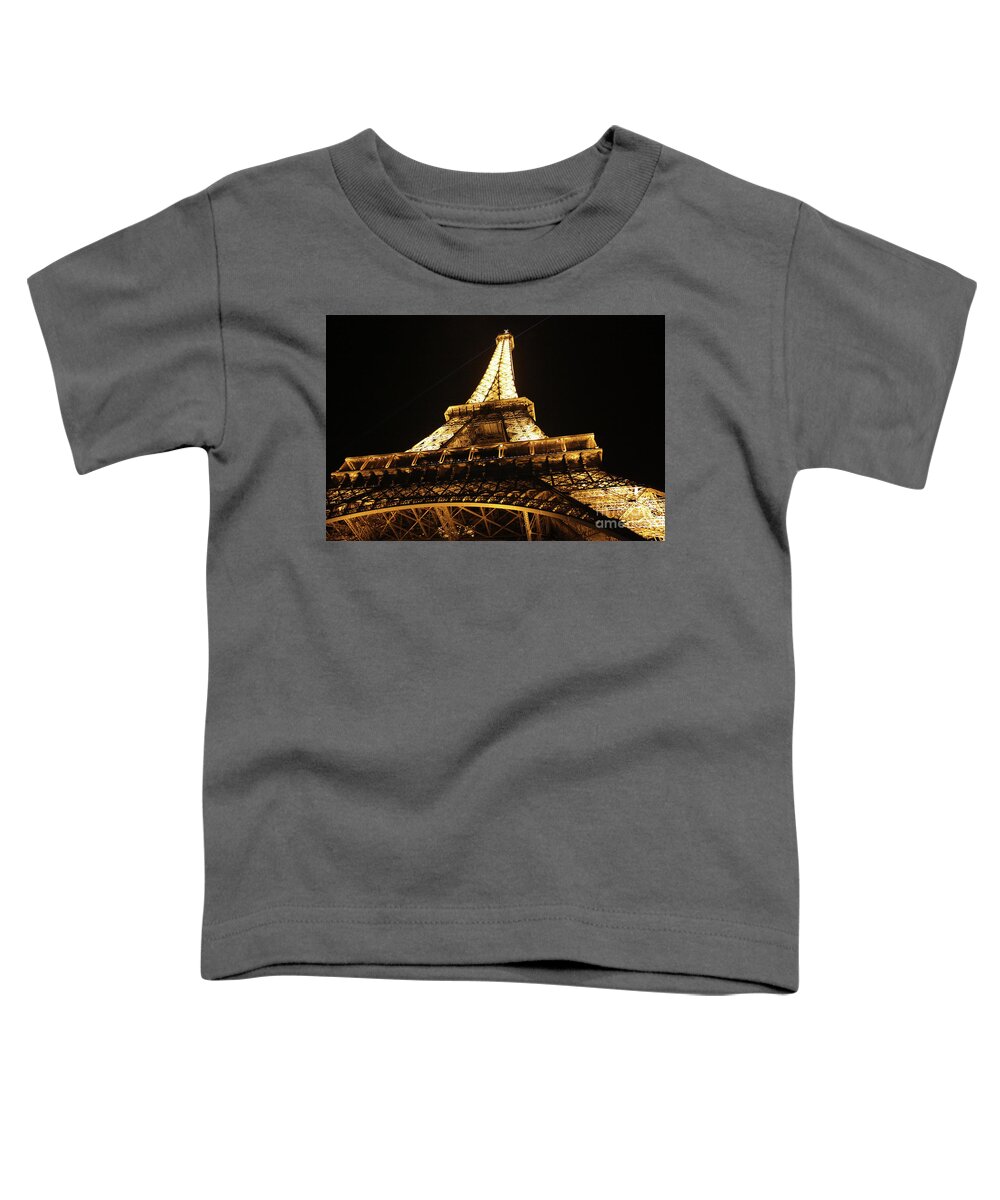 Photography Toddler T-Shirt featuring the photograph Eiffel Tower At Night by MGL Meiklejohn Graphics Licensing