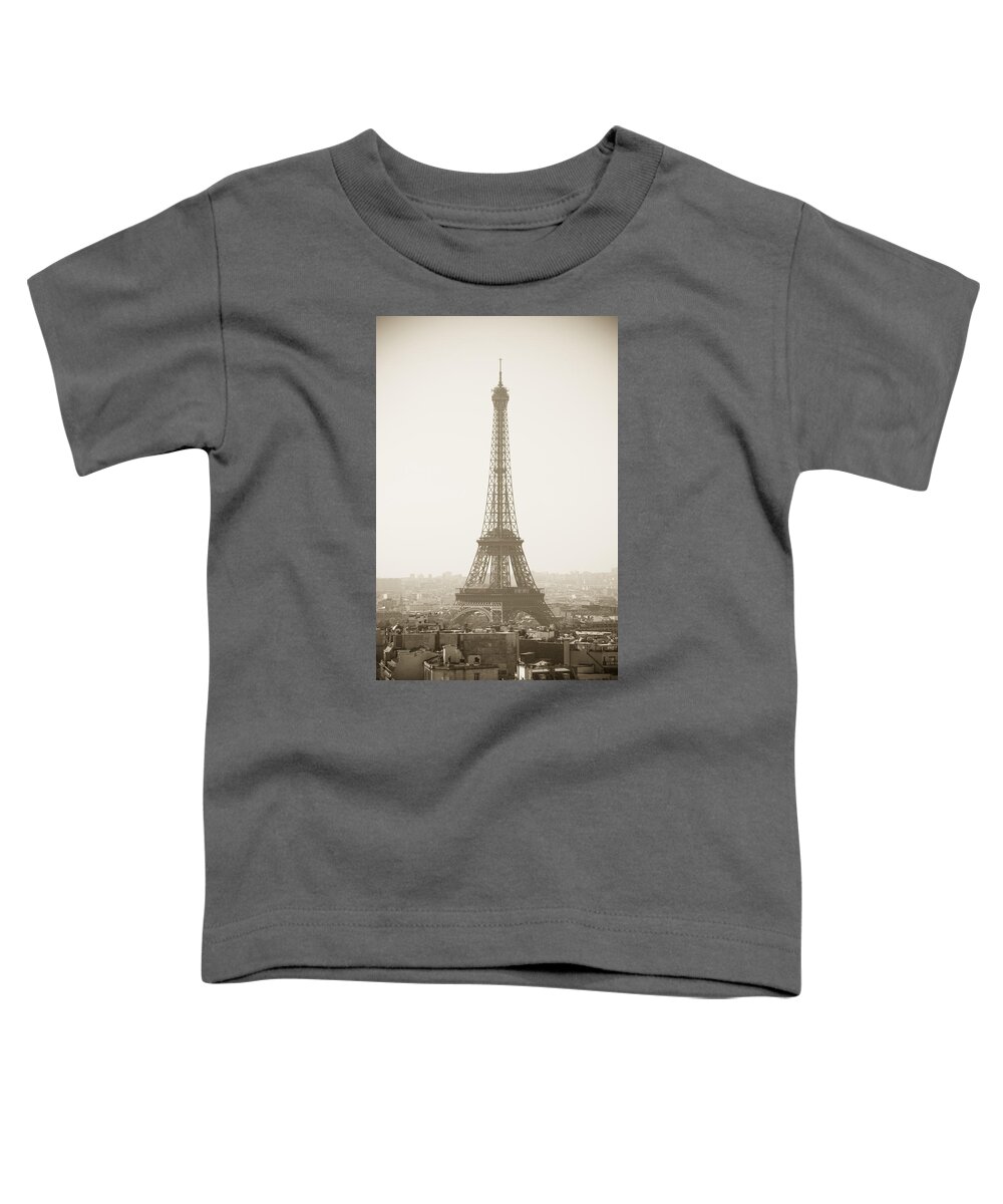 Paris Toddler T-Shirt featuring the photograph Eiffel Tower in Paris by Lev Kaytsner