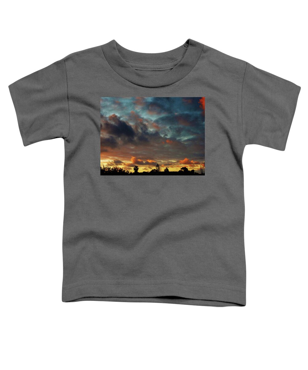 Sunset Toddler T-Shirt featuring the photograph Eldritch Sunset by Mark Blauhoefer