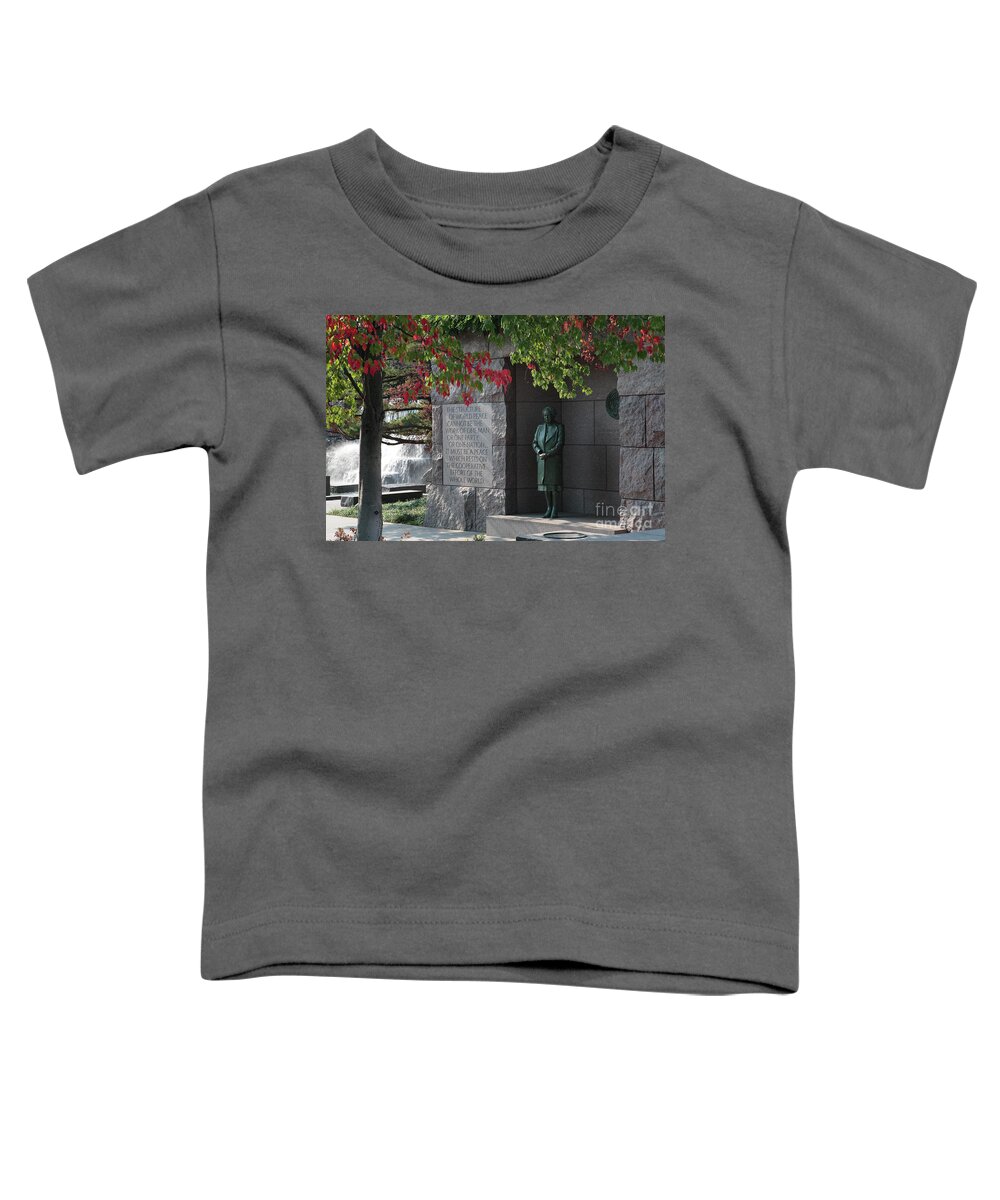  Capital Toddler T-Shirt featuring the photograph Eleanor's Alcove at the FDR Memorial in Washington DC by William Kuta