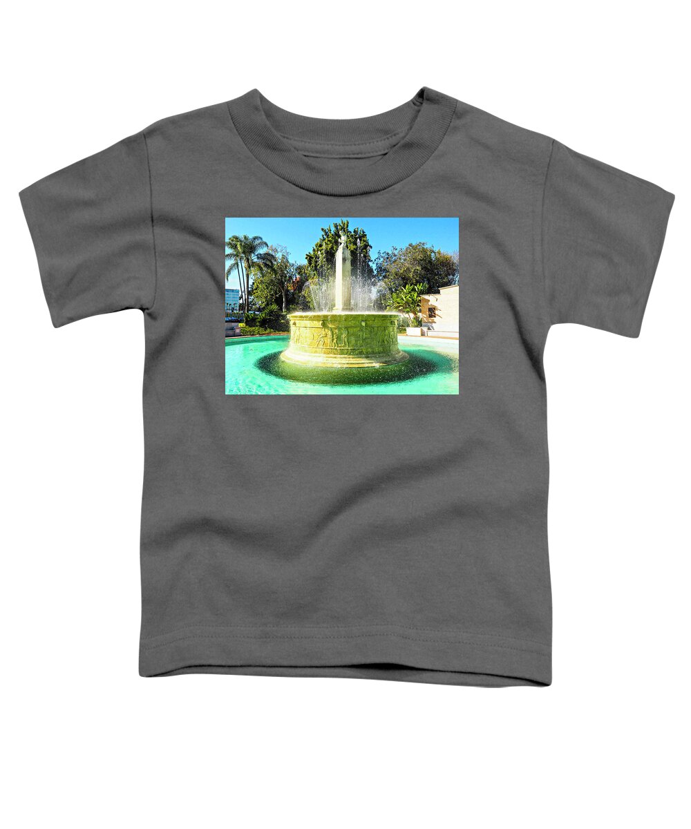 Fountain Toddler T-Shirt featuring the photograph Electric Fountain by Rebecca Dru