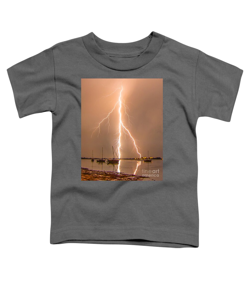 Florida Toddler T-Shirt featuring the photograph Electric Sailboats by Stephen Whalen