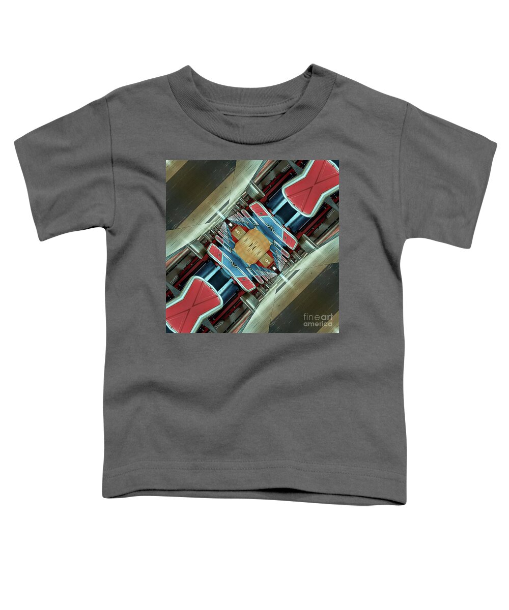 Train Toddler T-Shirt featuring the photograph Upside Down Train by Phil Perkins