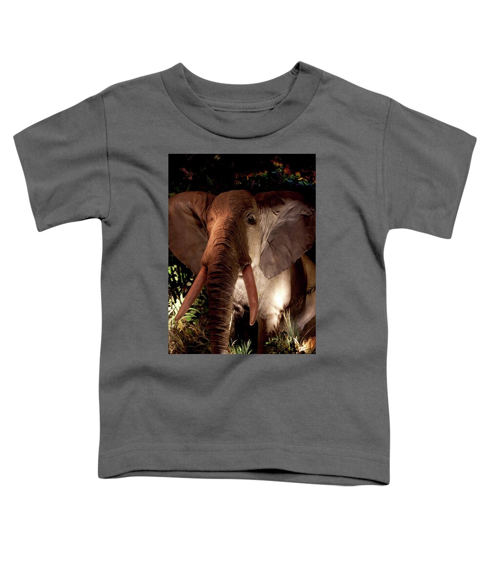 Elephant Toddler T-Shirt featuring the photograph Elephant at Rainforest Cafe by Ivete Basso Photography