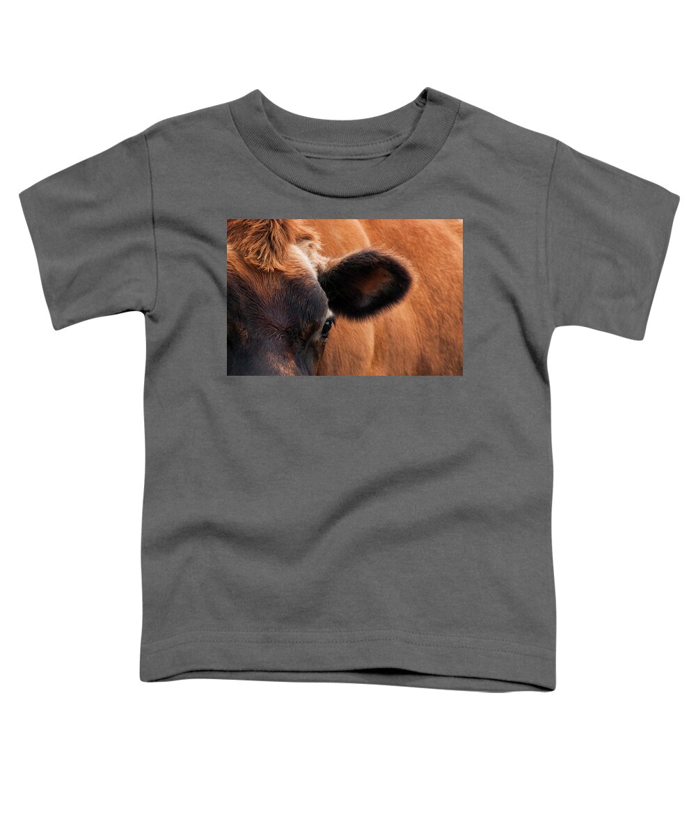 Animal Photography Toddler T-Shirt featuring the photograph Elsie's Ear by Ginger Stein