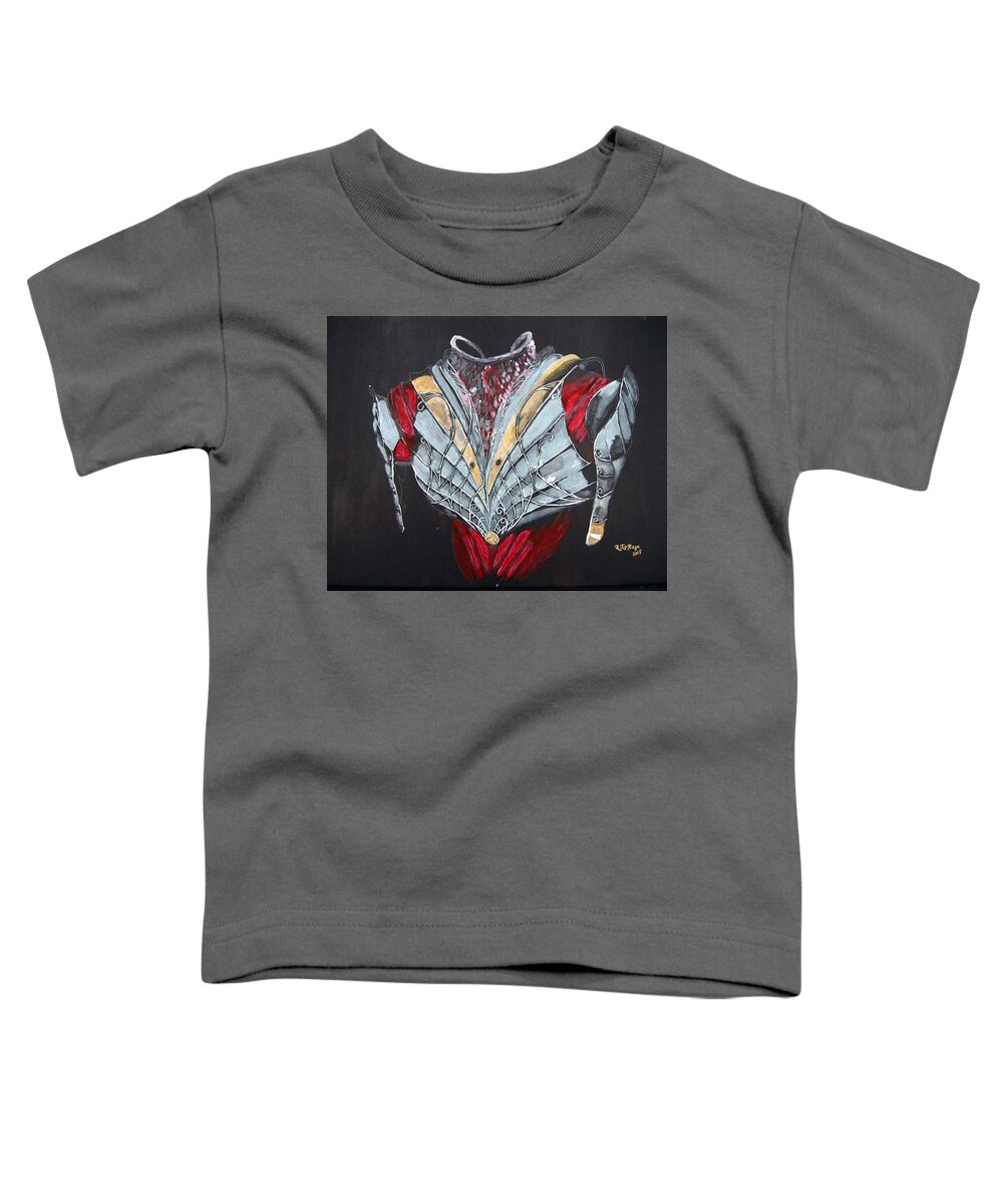Elven Armor Toddler T-Shirt featuring the painting Elven Armor by Richard Le Page