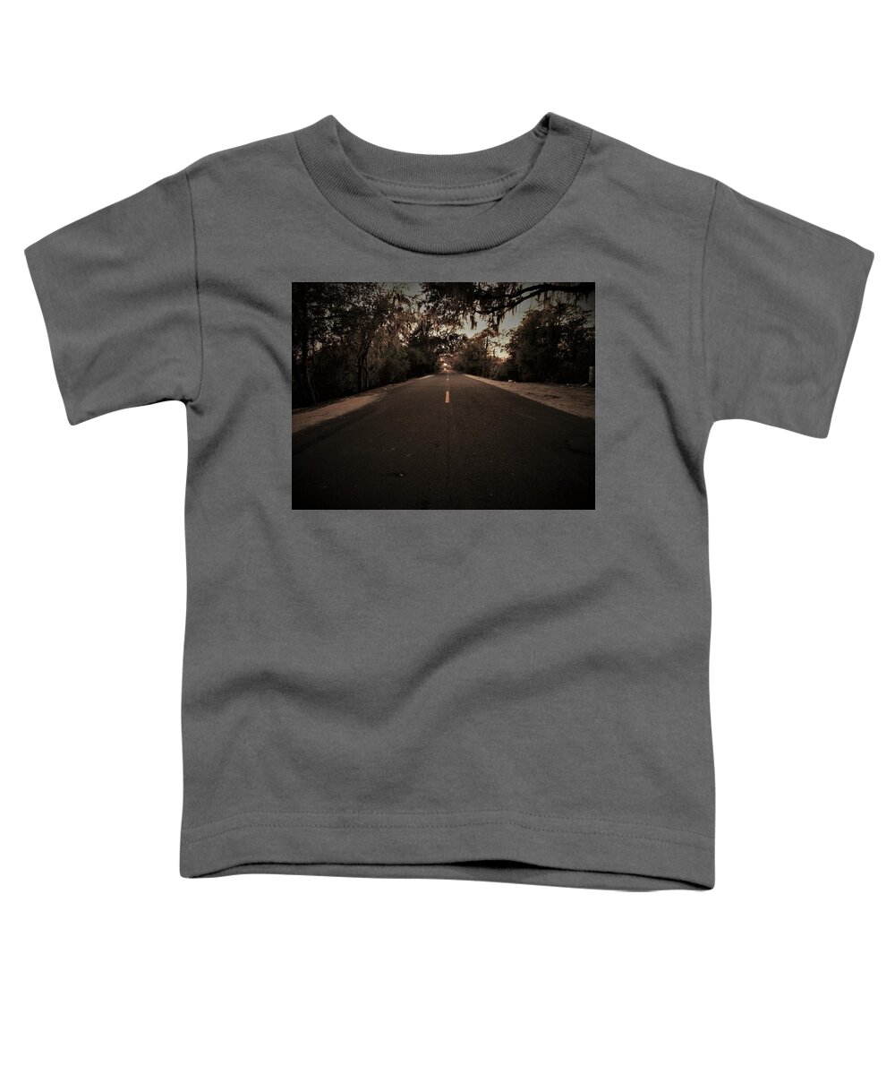 Trees Toddler T-Shirt featuring the photograph End of the Road by Jerry Connally