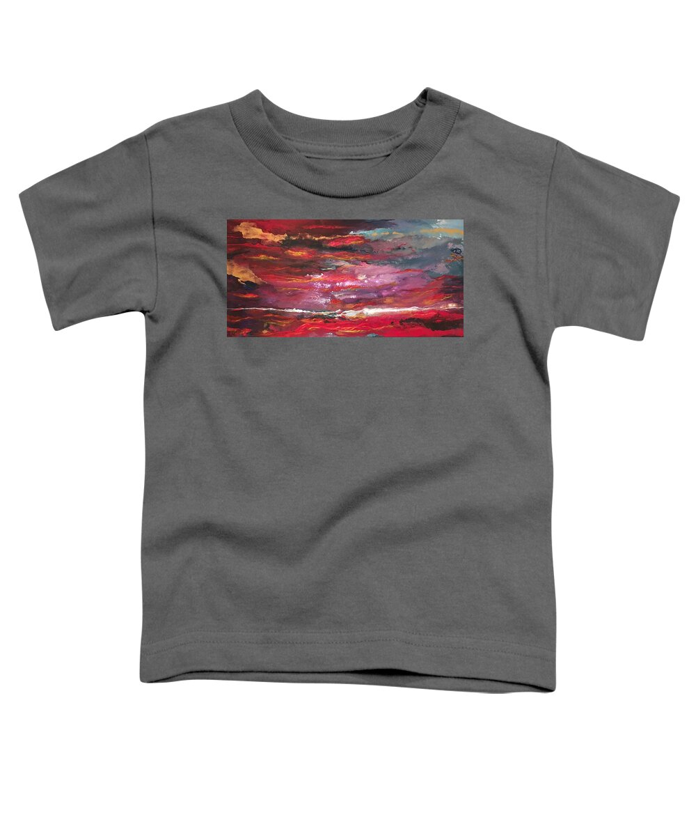 Abstract Toddler T-Shirt featuring the painting Enigma 2 by Soraya Silvestri