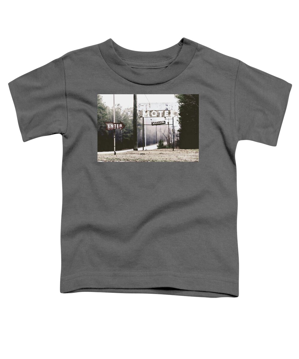 Virginia Toddler T-Shirt featuring the photograph Enter At Your Own Risk by Lenore Locken