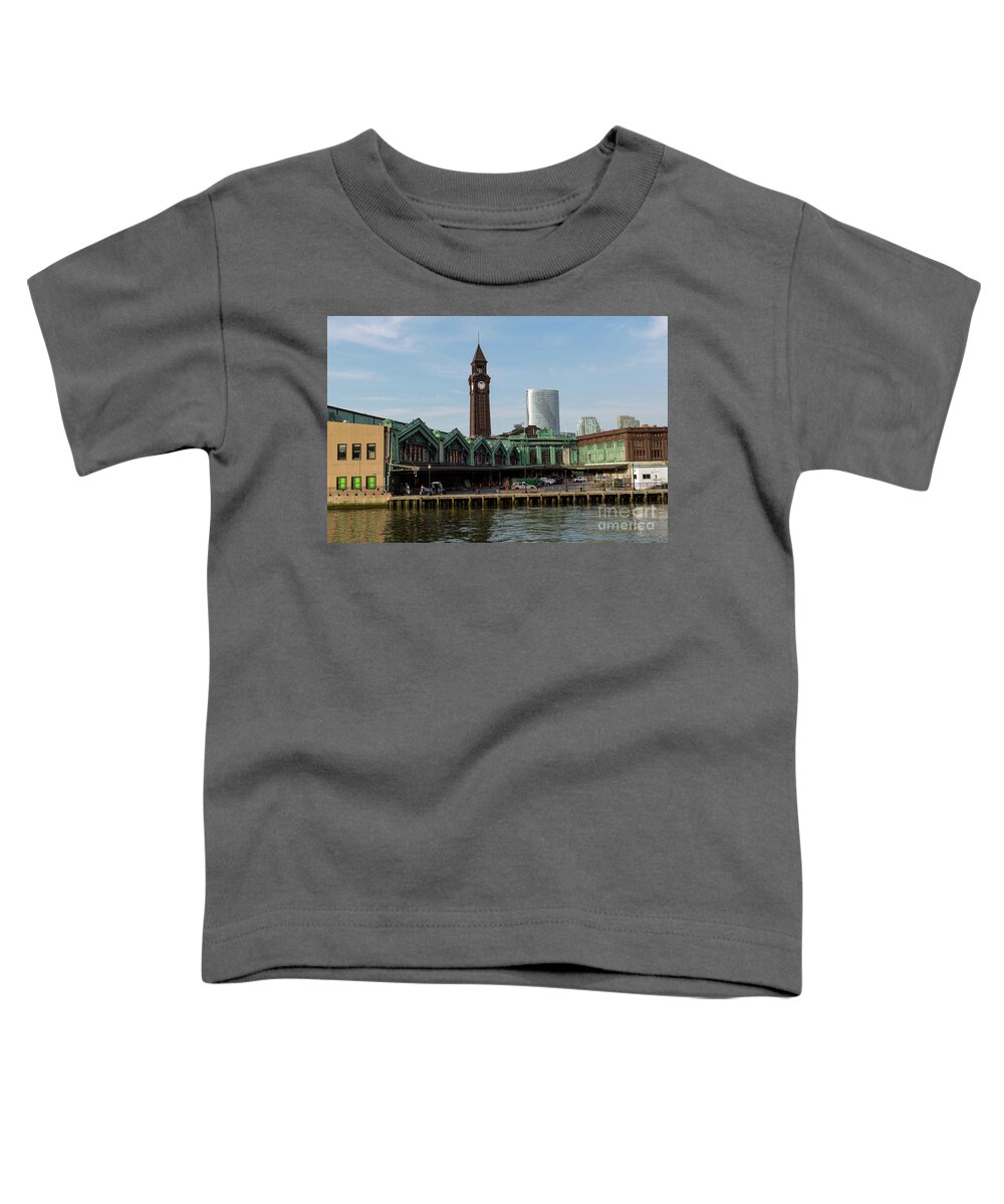 Erie Lackawanna Toddler T-Shirt featuring the photograph Erie Lackawanna Tain and Ferry Station Built 1907 by Sam Rino
