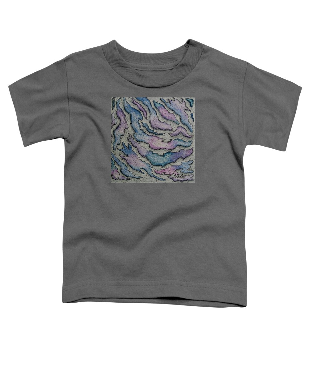 Abstracts Toddler T-Shirt featuring the drawing Erosion by Megan Walsh