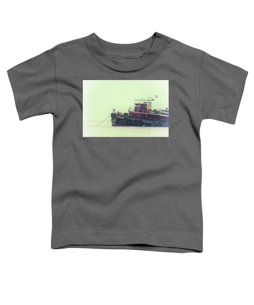 Tug Boat Toddler T-Shirt featuring the photograph Extend the Tow Line by Dale Powell