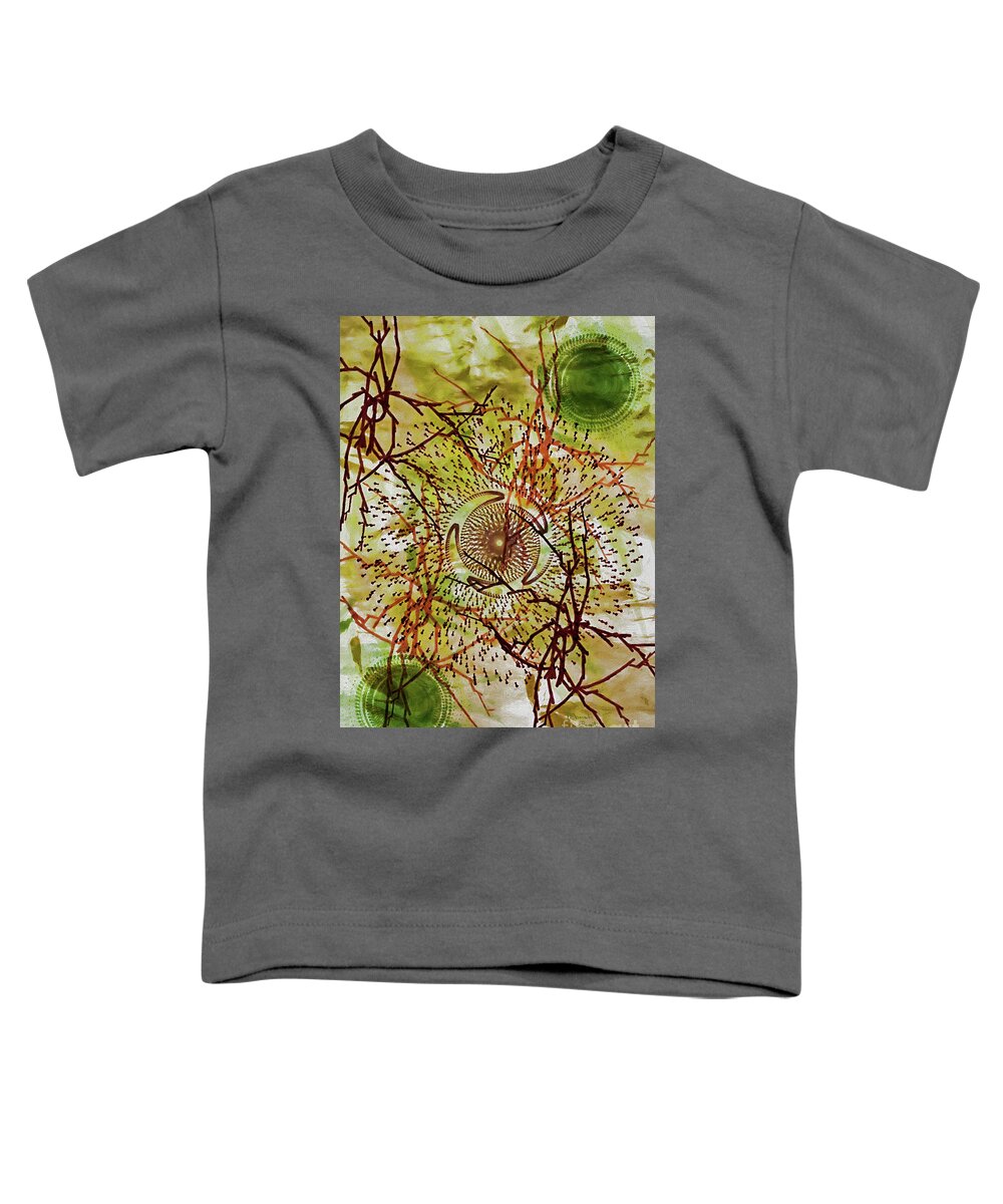 Abstract. Digital Toddler T-Shirt featuring the painting Eye Of The Storm by Deborah Benoit