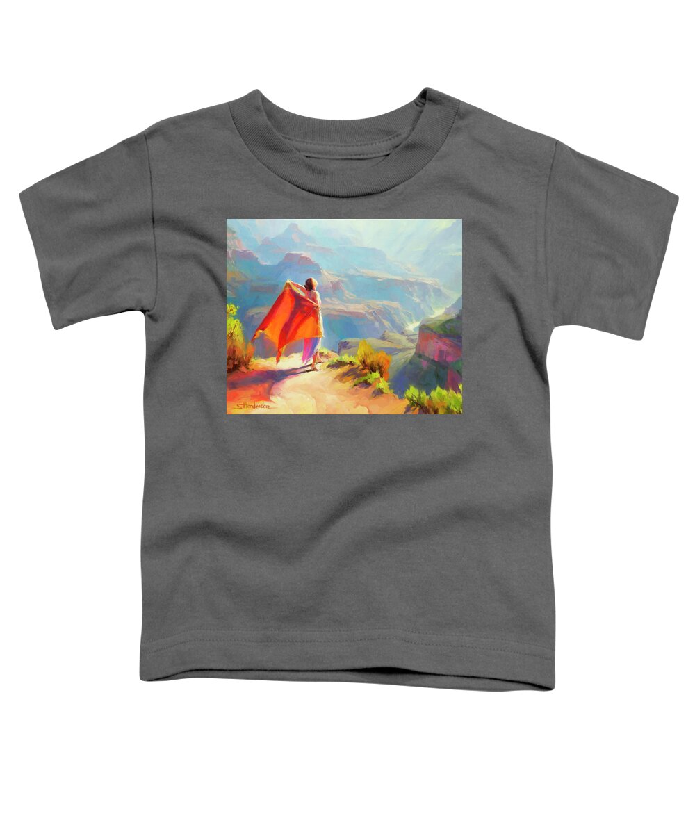 Woman Toddler T-Shirt featuring the painting Eyrie by Steve Henderson
