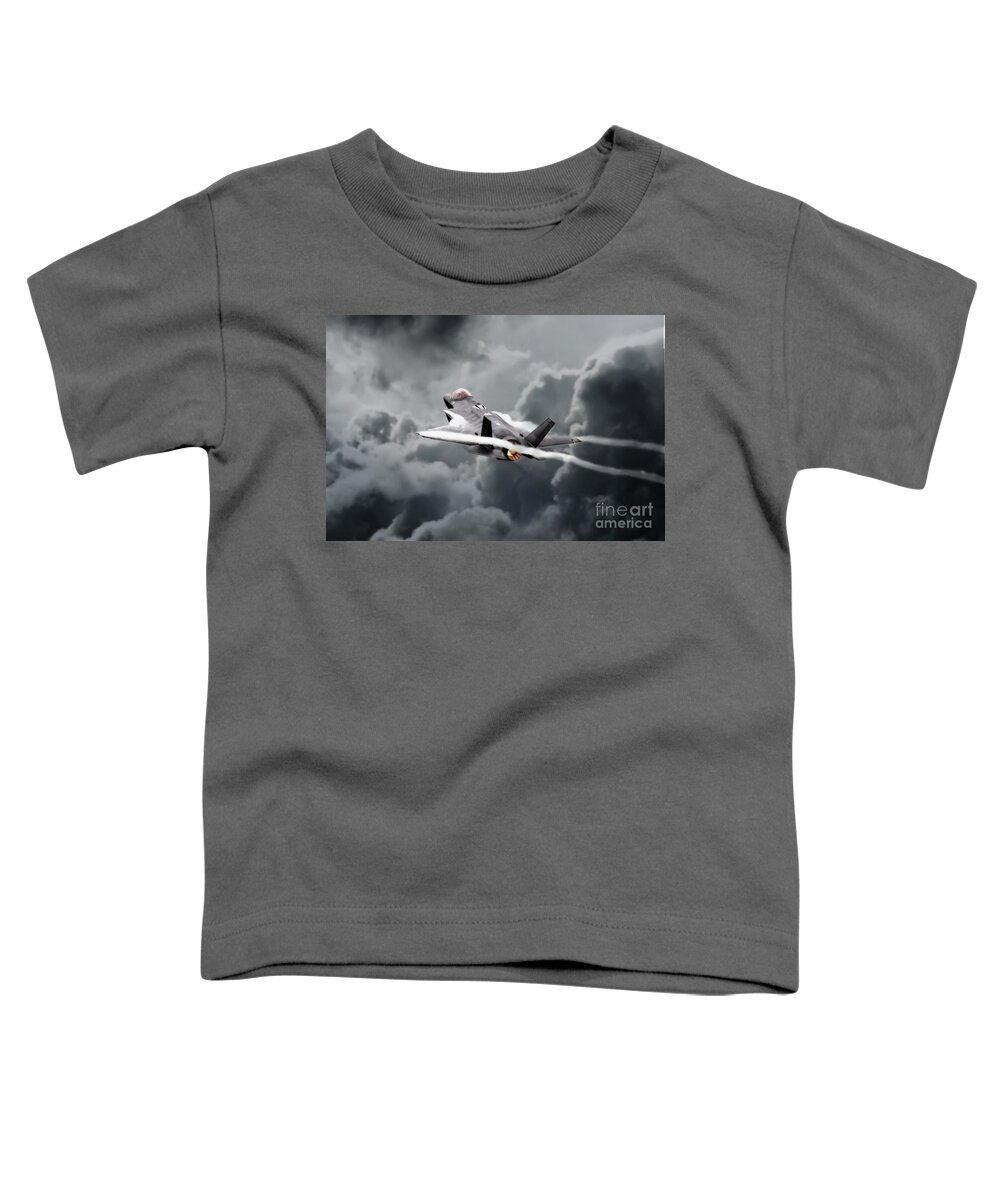 F35. F-35 Toddler T-Shirt featuring the digital art F-35 Ribbons by Airpower Art