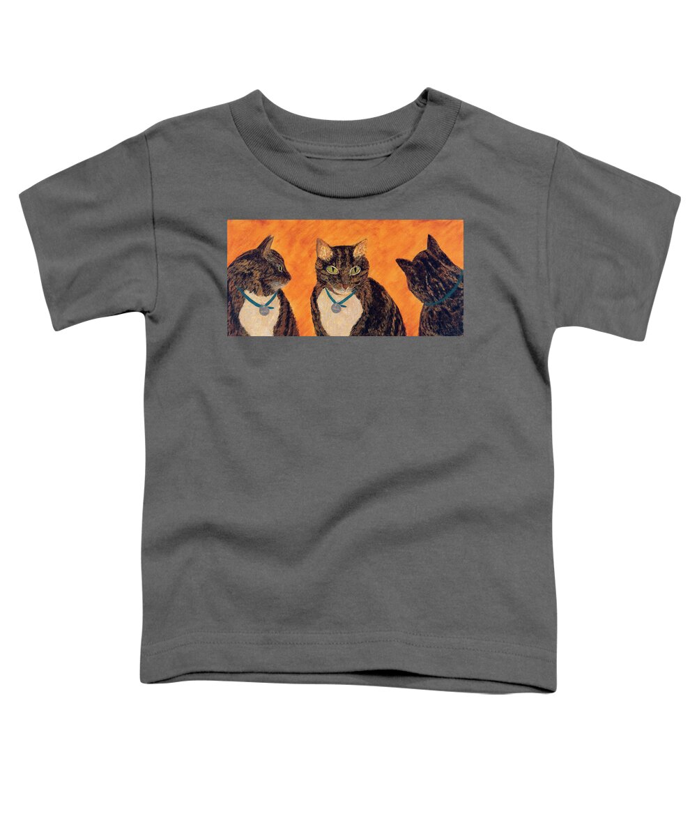 Cat Toddler T-Shirt featuring the painting Face-off by Kathryn Riley Parker