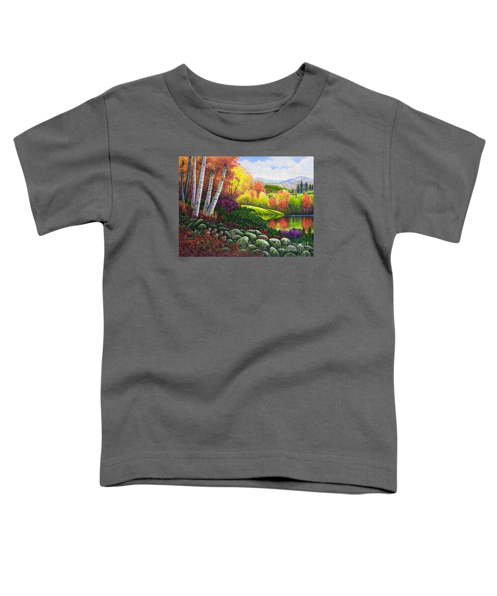 Fall Toddler T-Shirt featuring the painting Fall Colors by Michael Frank