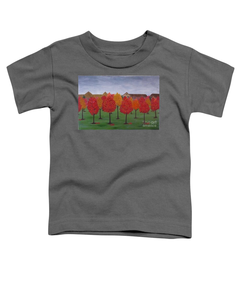Fall Toddler T-Shirt featuring the painting Fall In Markham by Monika Shepherdson