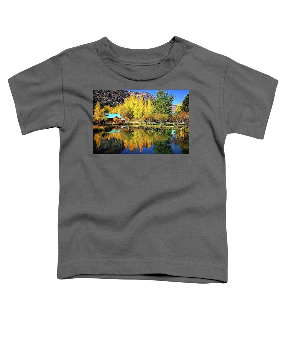 Double Eagle Toddler T-Shirt featuring the photograph Fall Reflections at the Double Eagle by Lynn Bauer