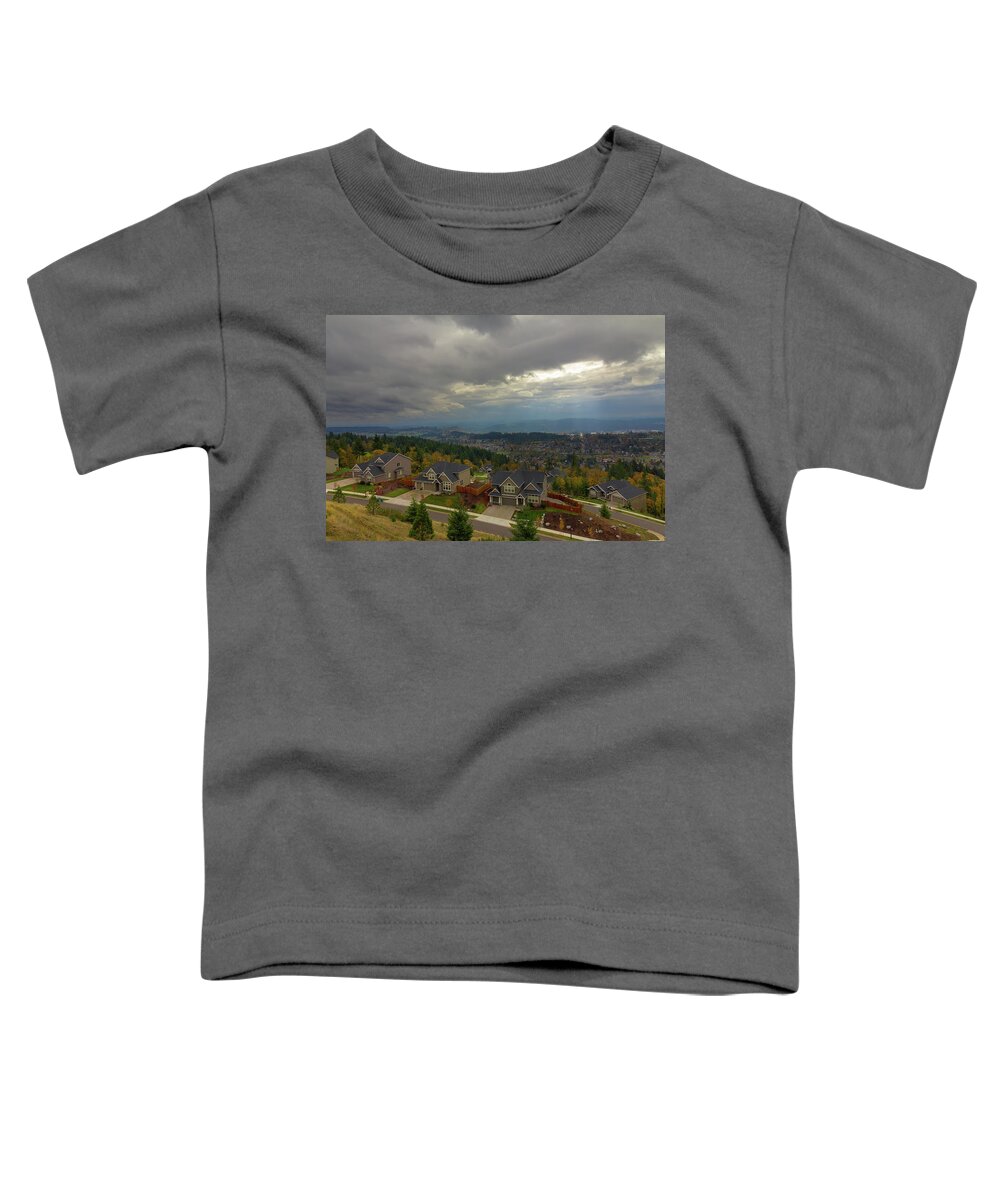 Happy Valley Toddler T-Shirt featuring the photograph Fall Season in Happy Valley Oregon by David Gn